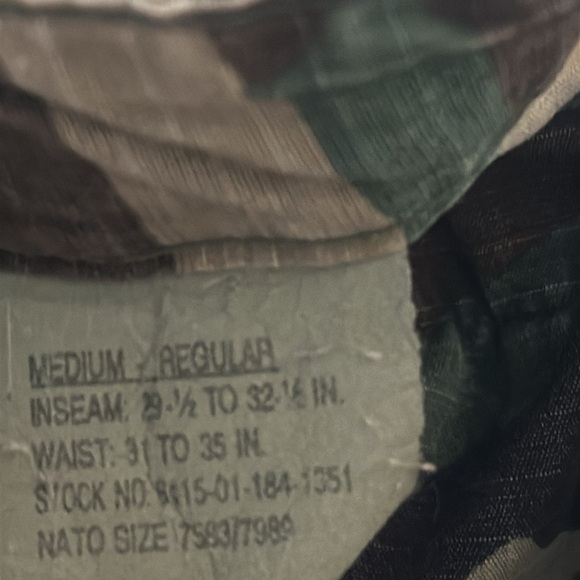 Men’s Vintage 1989 MCX Woodland Camo Pants Waist 31” -35” Inseam 29.5”-32.5” - Picture 11 of 11